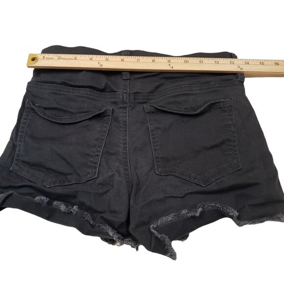 Express Shorts Hot Pants Womens 0 Stretch Mid Rise Black Cut Off Shorts Summer - Picture 3 of 9